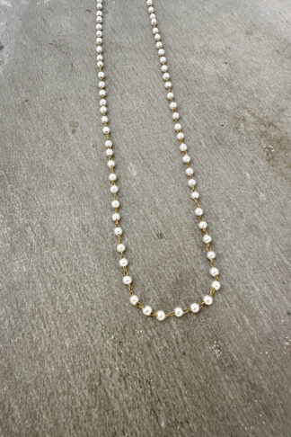 Pearl rosary necklace