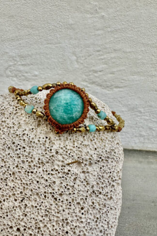 Amazonite Evil eye Bracelet