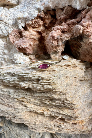 Ruby Gold Ring Evil Eye