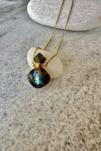 Labradorite Bottle Necklace