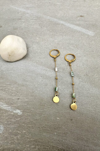 Simple rosary earrings