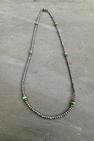 Silver spinel necklace