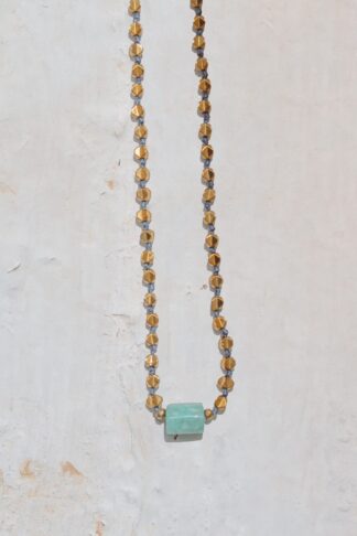 Amazonite hematite short Necklace