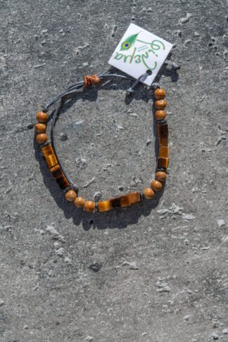 Tiger Eye , jasper Adjustable bracelet