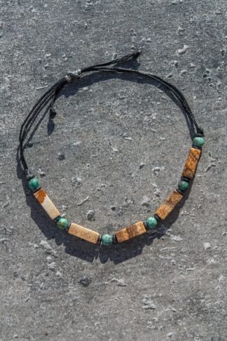Jasper , turquoise Adjustable bracelet