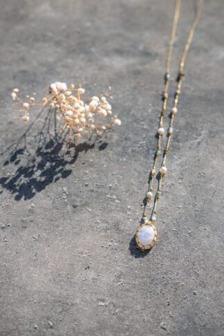 Rainbow moonstone Necklace