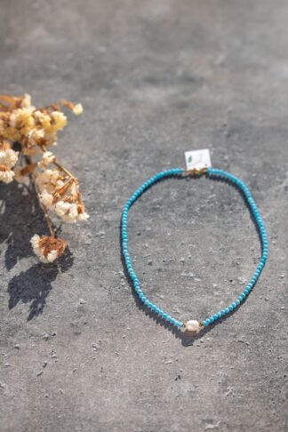 Turquoise Pearl necklace