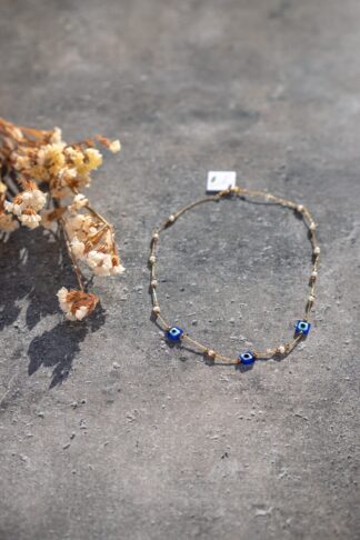 Evil Eye necklace with pearls