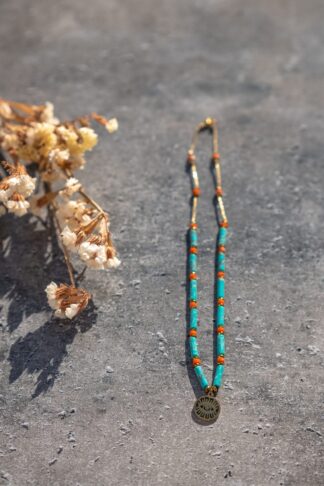 Turquoise evil eye necklace