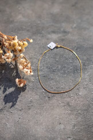 Simple stainless steel gold plated necklace