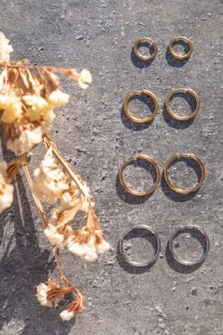 Large simple gold hoops
